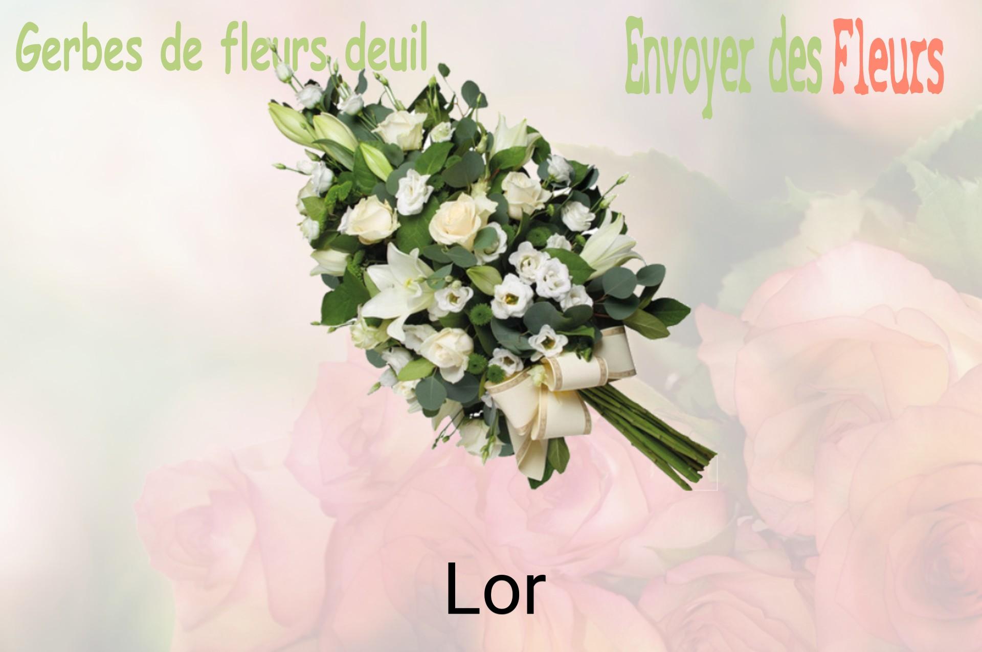 Gerbe de fleurs de deuil livrée à Lor
